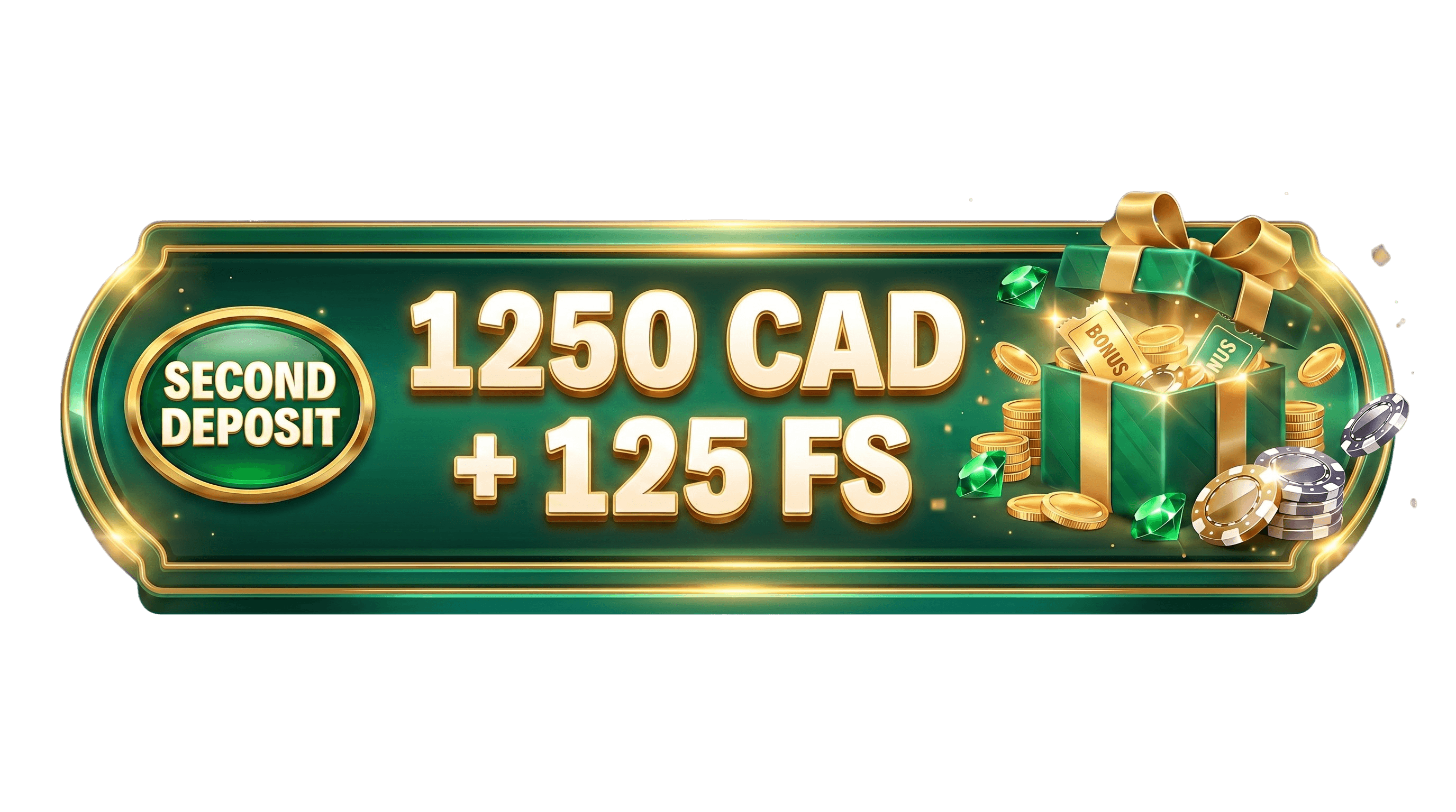 1250 CAD + 125 FS second deposit